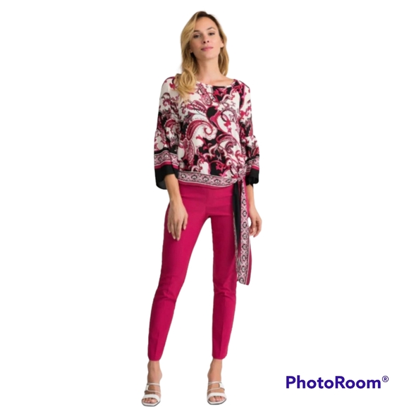 Joseph Ribkoff Vanilla Multi Top - Picture 1 of 8